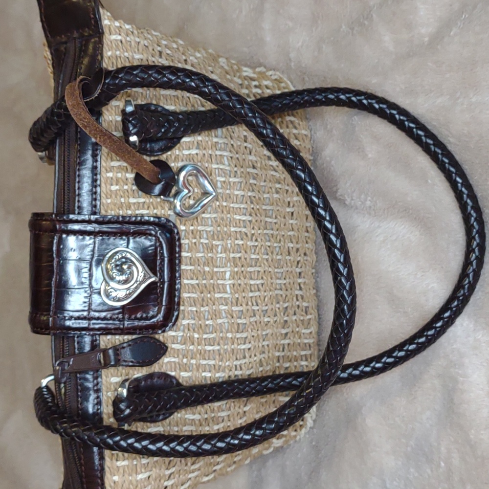 VINTAGE💜 BRIGHTON Woven Jute Handbag - Picture 9 of 16